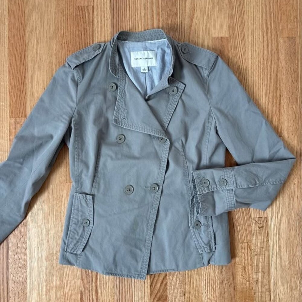 Banana Republic Grey Utility Jacket Size 4
